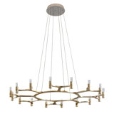 Nexus 16-Light Unique Wagon Wheel LED Chandelier