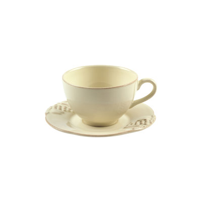Madeira Harvest Stoneware Teacup and Saucer