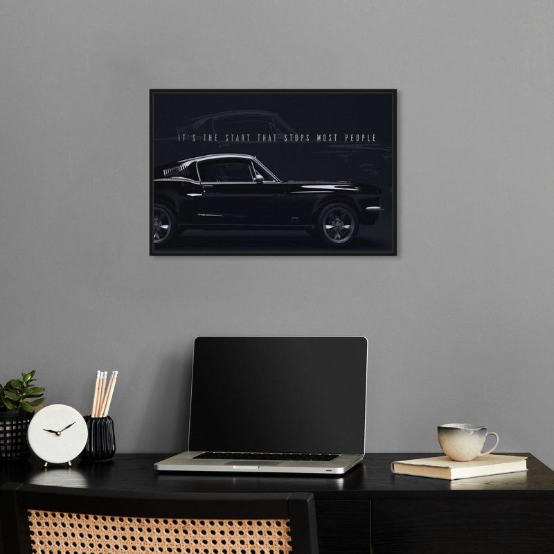 «Its the Start», reproduction d'art moderne sur toile par Notoriart, H 31 po x l 46 po, Cadre noir
