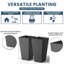 Ensemble de 2 boîtes à fleurs en ciment Brimer-23007360