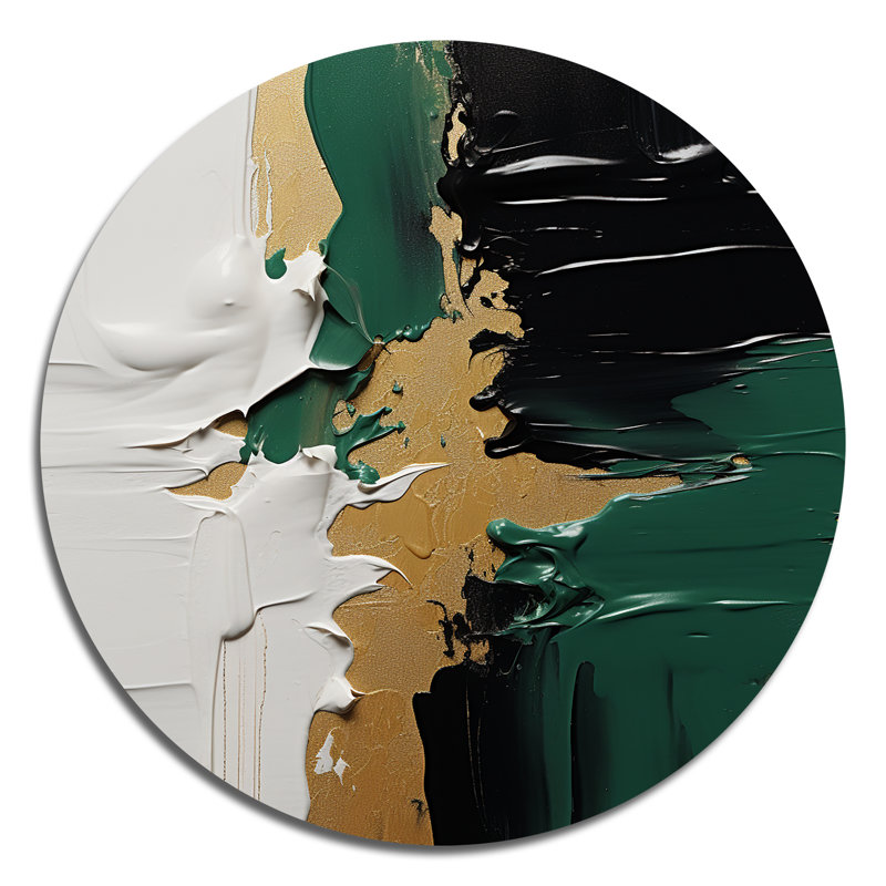 Douglasland - Art abstrait rond en métal, H 16 po x l 16 po