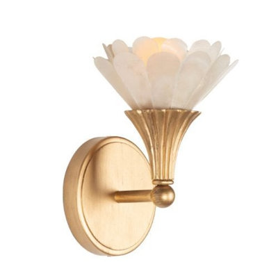 Flora 1 LT Modern Gold Wall Sconce Kalco