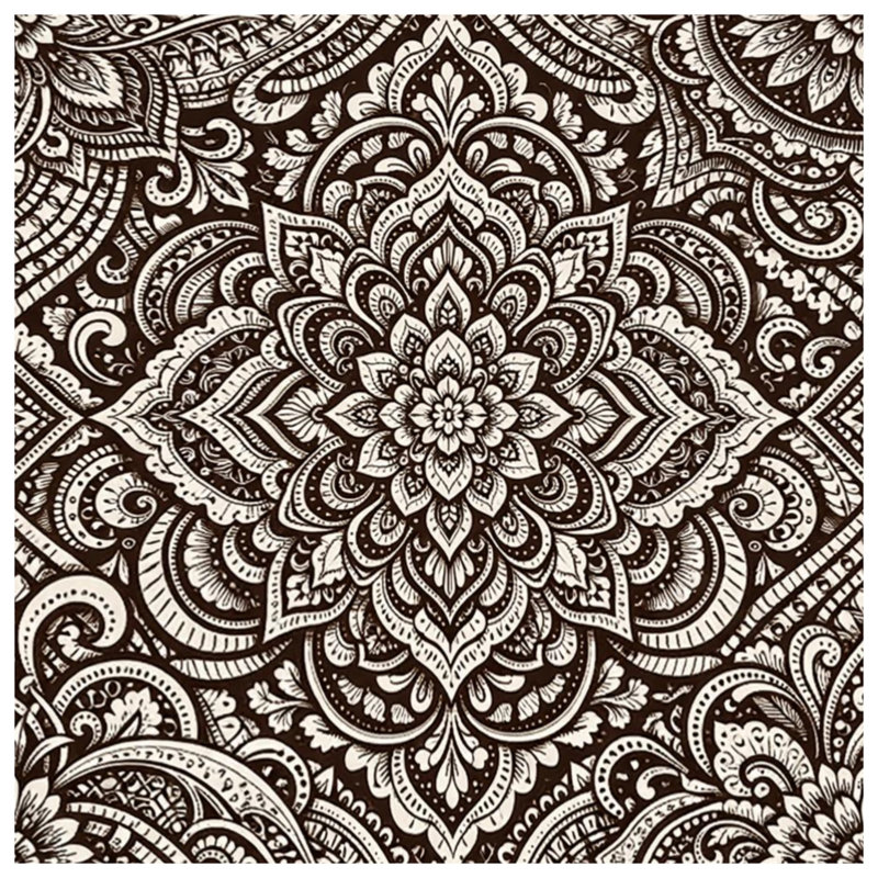 Housses de couette complexes à motif mandala, Lit simple
