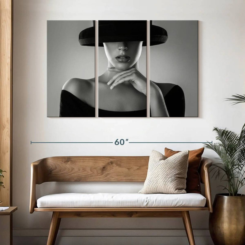 Portrait de femme Leisha Noir, H 32 po x l 50 po