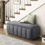 Banc de rangement gris avec contreplaqué et mousse douce