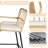 3-Piece Outdoor PE Patio Wicker High Bar Set 