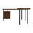 Conway L-Shaped Metal Base Writing Desk