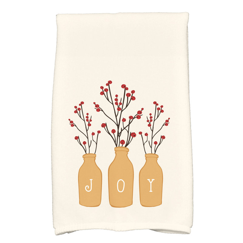 Floral Tea Towel Kitchen Towel, Yellow