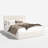 Haden Velvet Upholstered Platform Bed Frame with Channel Tufted Headboard-430185539-430185536