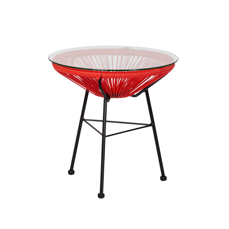 Table d'appoint Wire, Rouge / Noir