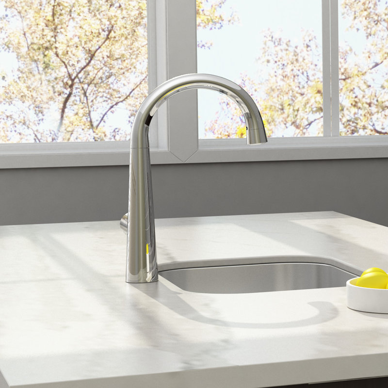 American Standard Edgewater Pull Down Kitchen Faucet, Polished Chrome
