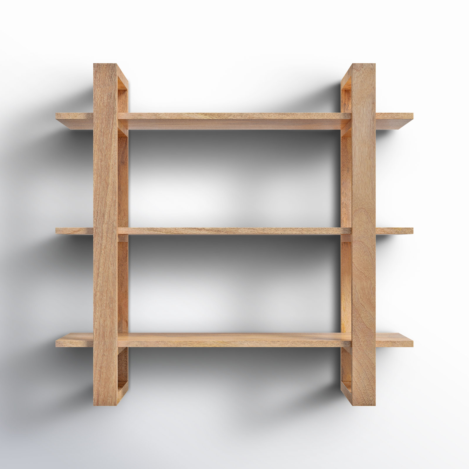 Sufjan Solid Wood Tiered Shelf, Natural