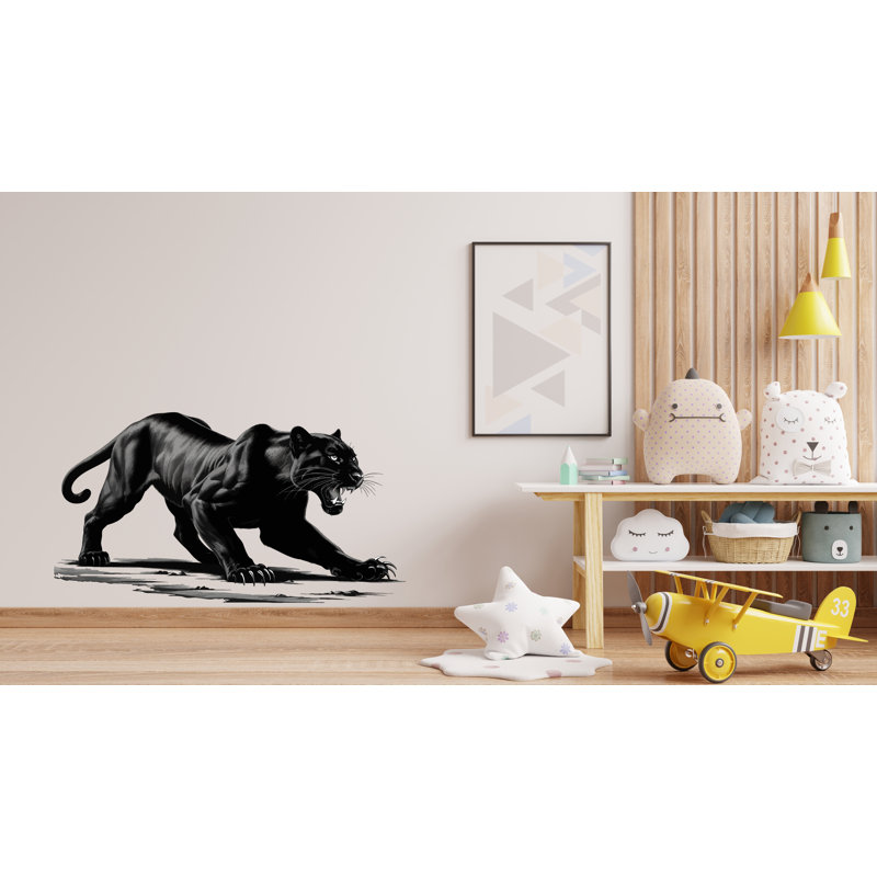 Décalcomanie murale Panthère - Art mural animal moderne, safari jungle pour décor de salon, chambre à coucher et bureau 586DLU
