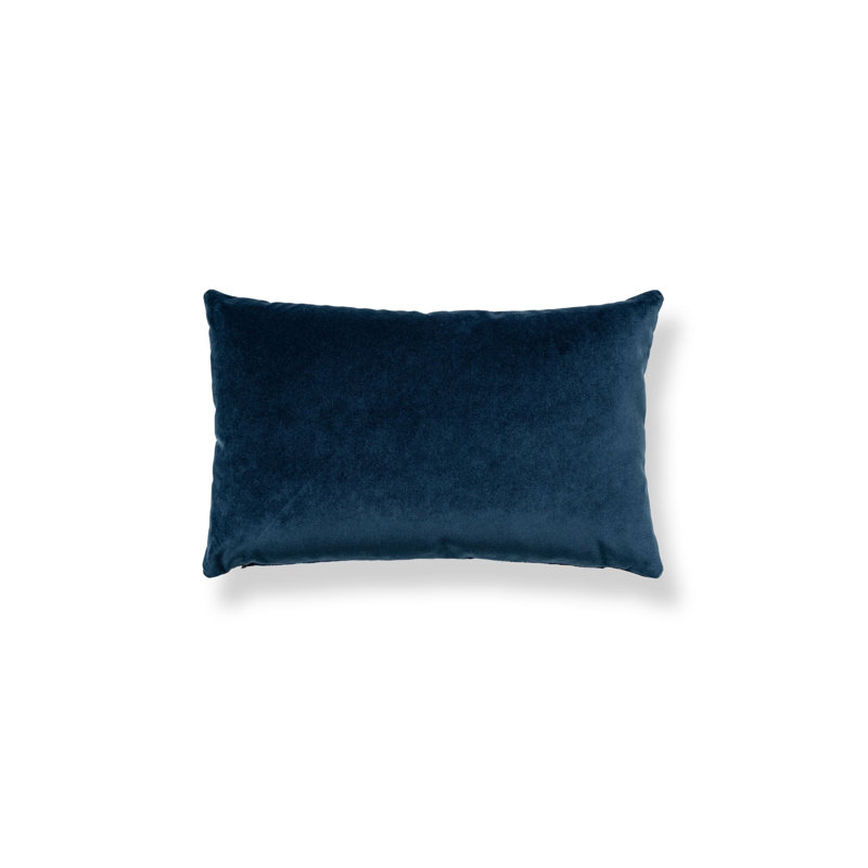 Wild Glamour Silk Pillow Cover & Insert, Blue/Black/Indigo Animal Print, Rectangular, 14" H x 22" W