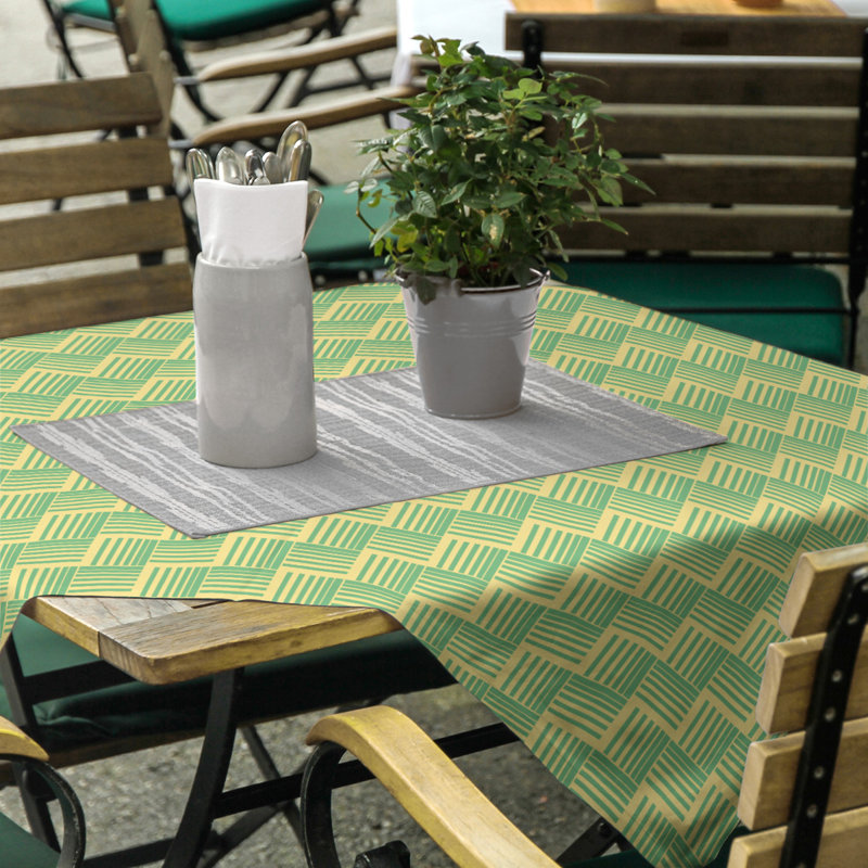 Rayures nattes classiques Nappe, Jaune/vert
