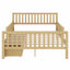 Lit plateforme contemporain en bois avec garde-corps et tiroirs-126553069