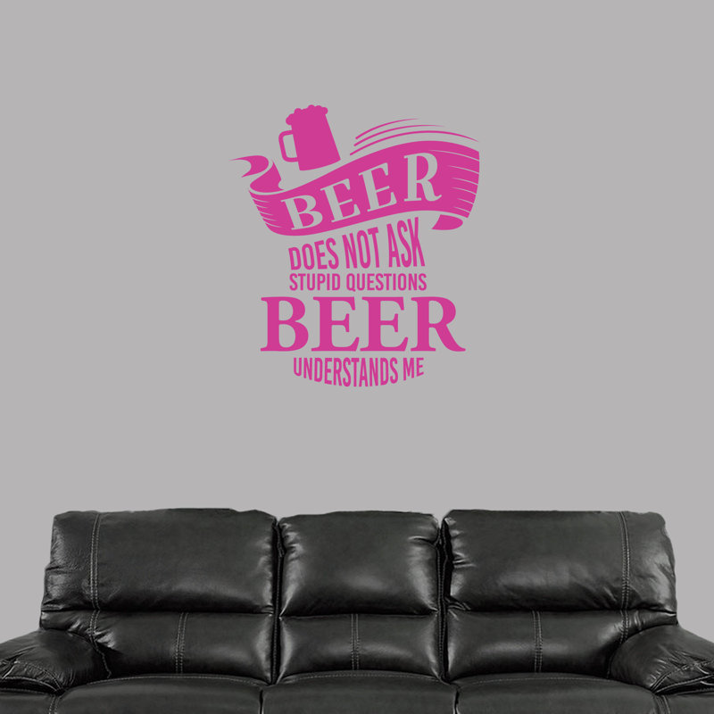 Barth Food & Beverage Wall Decal, Hot Pink
