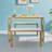 Aithan 3-Piece 43.3 Inch Gold Dining Table Set with Benches, Rustic Kitchen Table Set for Small Spaces, Modern Farmhouse Dining Set with Bench for Kitchen & Dining Room-1960973184-1955445247