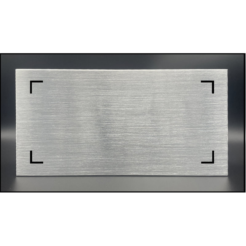 Panneau d'adresse en aluminium illuminé, Argent brossé, Oui