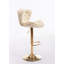 Ensemble de 2 tabourets de bar, avec repose-pieds chromé et base pivotante réglable en hauteur-491481039