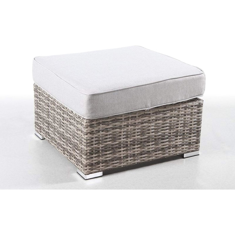 Extérieur gris avec coussin - structure rouille, coussins antitaches, bain de soleil modulaire facile à laver, rembourré de mousse, propre