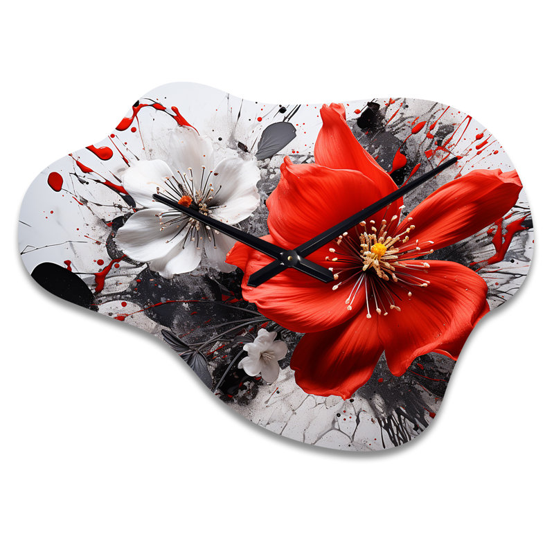 Clida Red Grey Botanical Symphony I - Cloud Modern, Petit