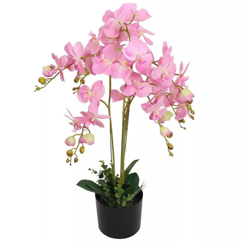 Faux Fern Plant in Pot, 75cm, Pink