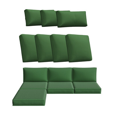 Coussins modulaires d'extérieur en tissu haute densité 4 po (ensemble de 4)