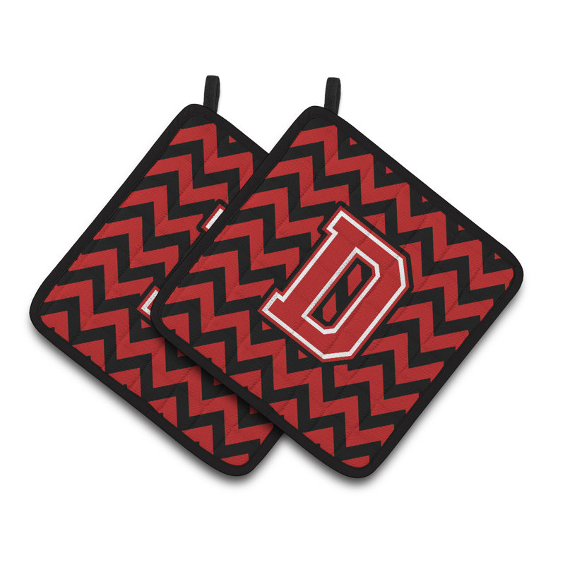 Poignée à chevrons, D, Noir / rouge