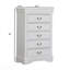 Commode de style transitionnel 1pc Support de pieds avec étui anti-poussière Tiroirs suspendus Tiroirs à queue d'aronde anglaise Finition blanche