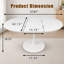 Table de salle à manger ronde extensible avec piédestal en métal-232841994