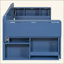 Lit de jour avec bureau amovible, tiroirs de rangement et table d'appoint hydraulique-168058201-168058534