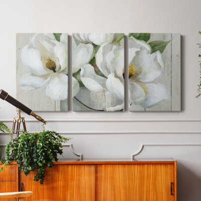 " Shiplap Magnolias " 3 - Pieces
