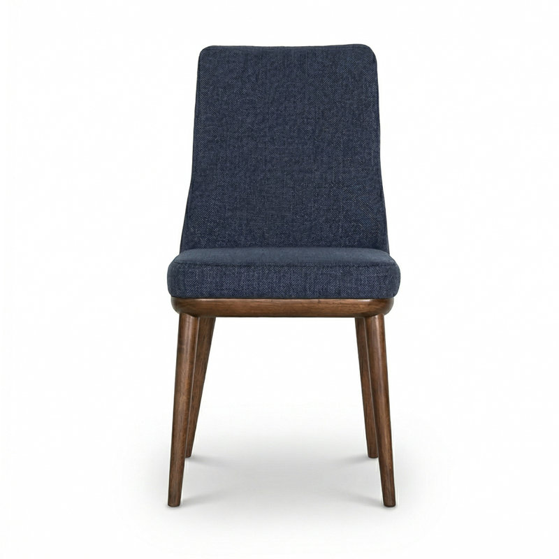 Rosner 19'' H Upholstered Parsons Chair, 	Blue Polyester Blend