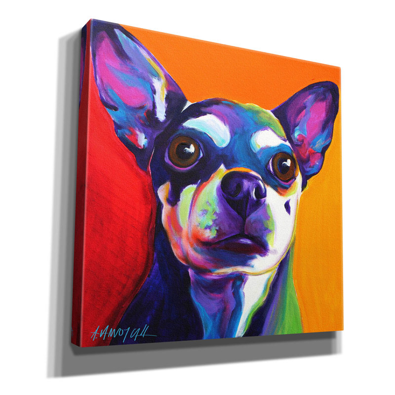 "Chihuahua - Dolce" par Dawg Painter, H 12 po x l 12 po x P 0,75 po
