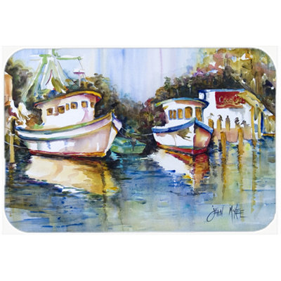 Caroline's Treasures Fly Creek Fish Market Glass Cutting Board