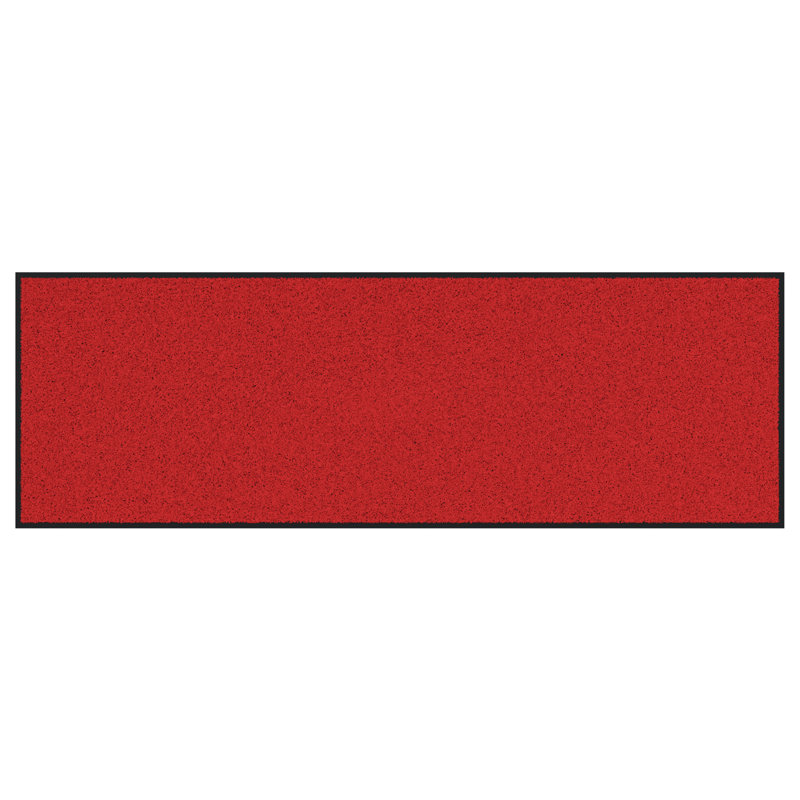 Non-Slip No Pattern Doormat, Red, 60 x 180 cm