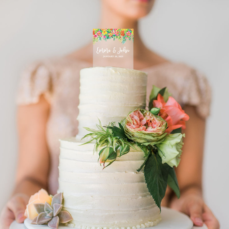 Surmatelas pour gâteau de mariage personnalisé beach