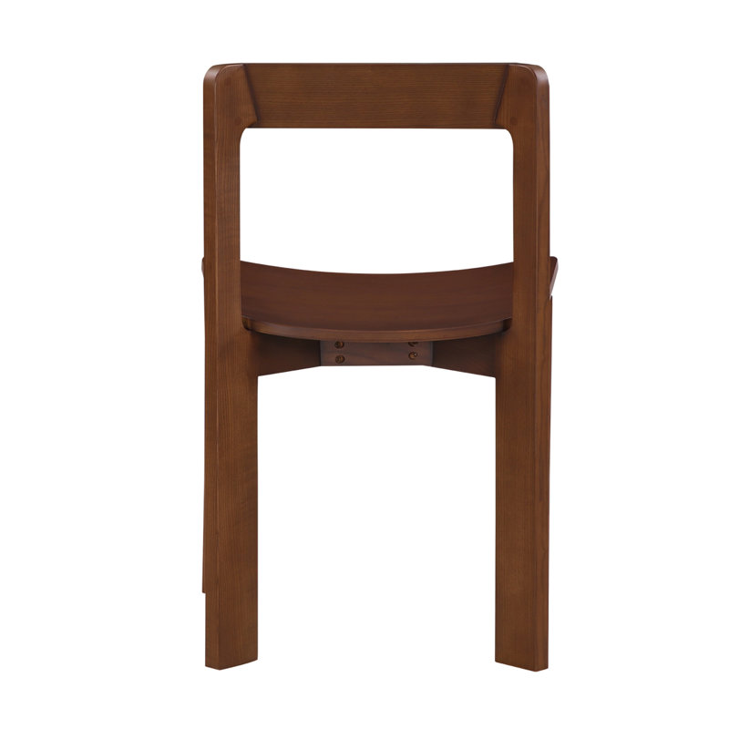 Leola Solid Wood Low Back Side Chair in Brown
