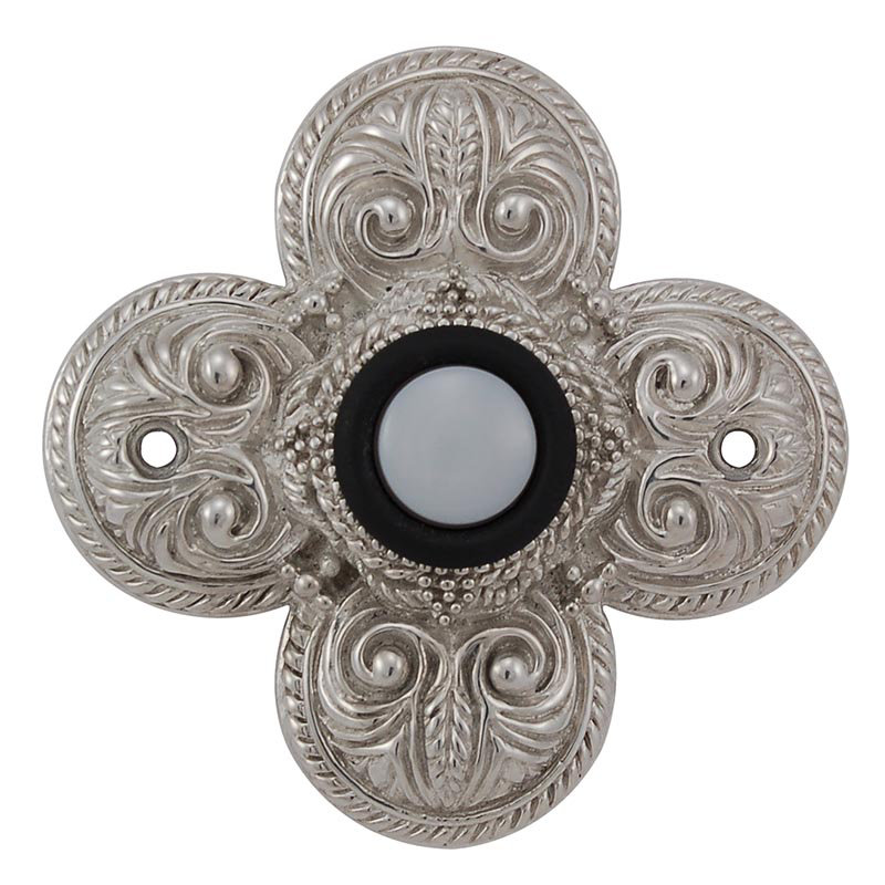 Napoli Push Button, Polished Silver