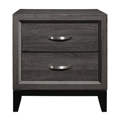 Contemporary Styling Gray Finish 1Pc Nightstand Dovetail Drawers Unique Bedroom Furniture