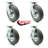 4-Piece Pneumatic Rubber Caster Set