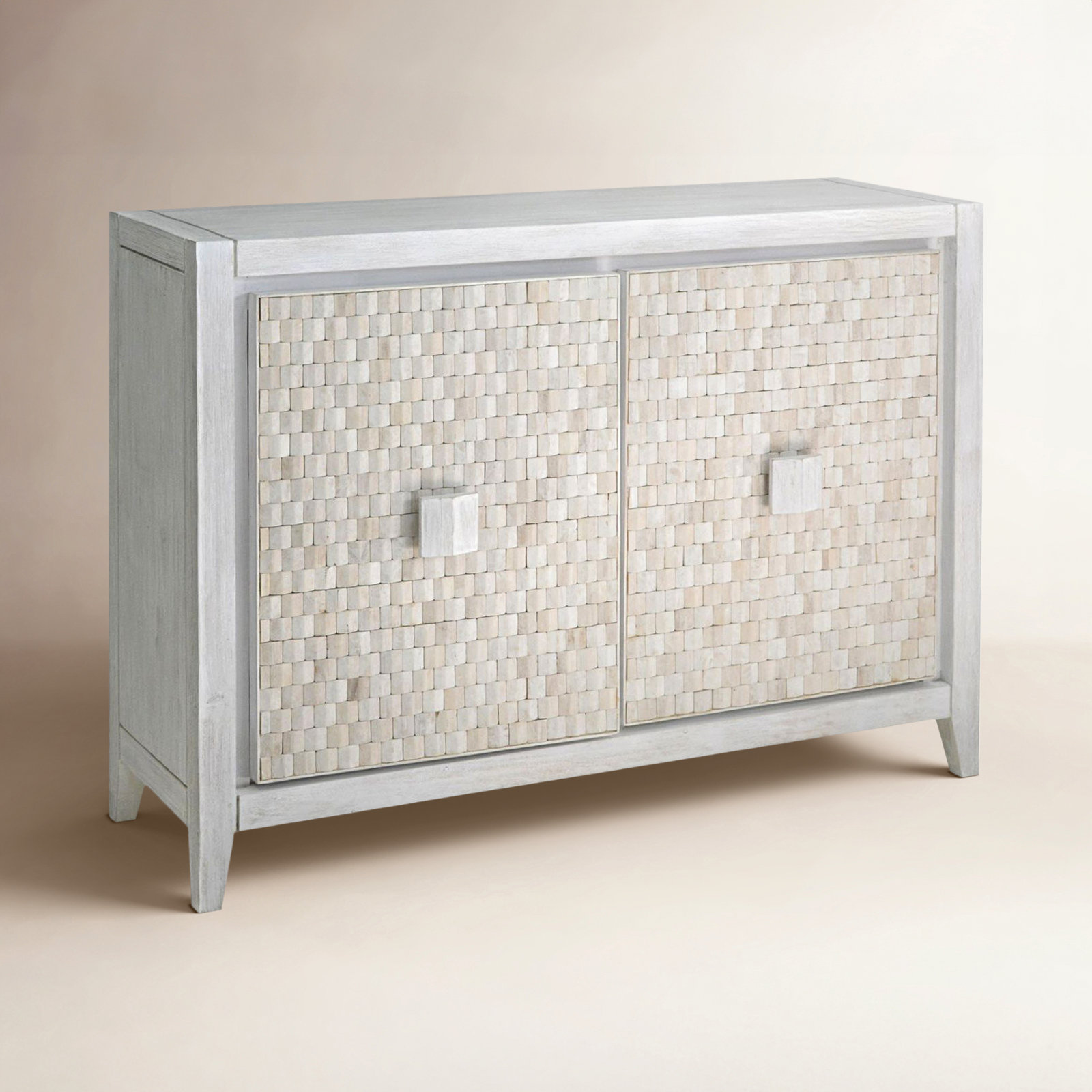 Bria Solid Wood Storage Cabinet, White