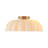 2-Light Matte Pleated Glass Semi-Flush Mount