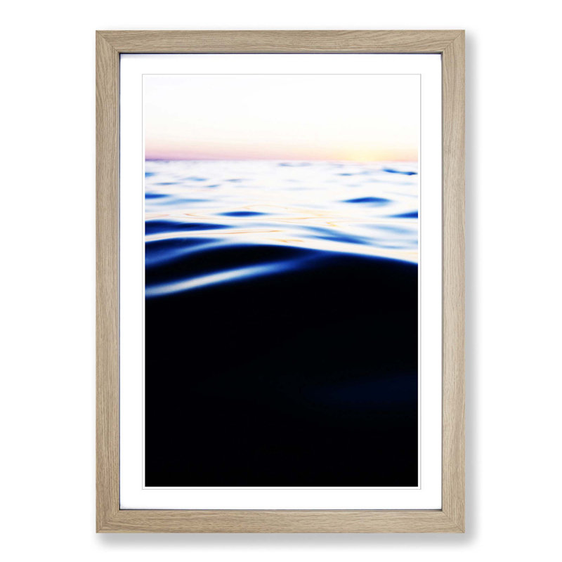Ocean Be Cool in Abstract - Picture Frame Photograph Print, 36cm H x 27cm W x 2cm D, Oak Framed