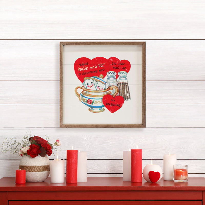 Sugar and Spice Valentine - cadre photo, impression sur bois, H 4 po x l 4 po