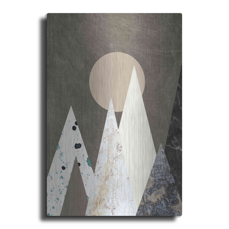 Red Barrel Studio® «Peaks» par Design Fabrikken, art mural en métal, H 16 po x l 12 po