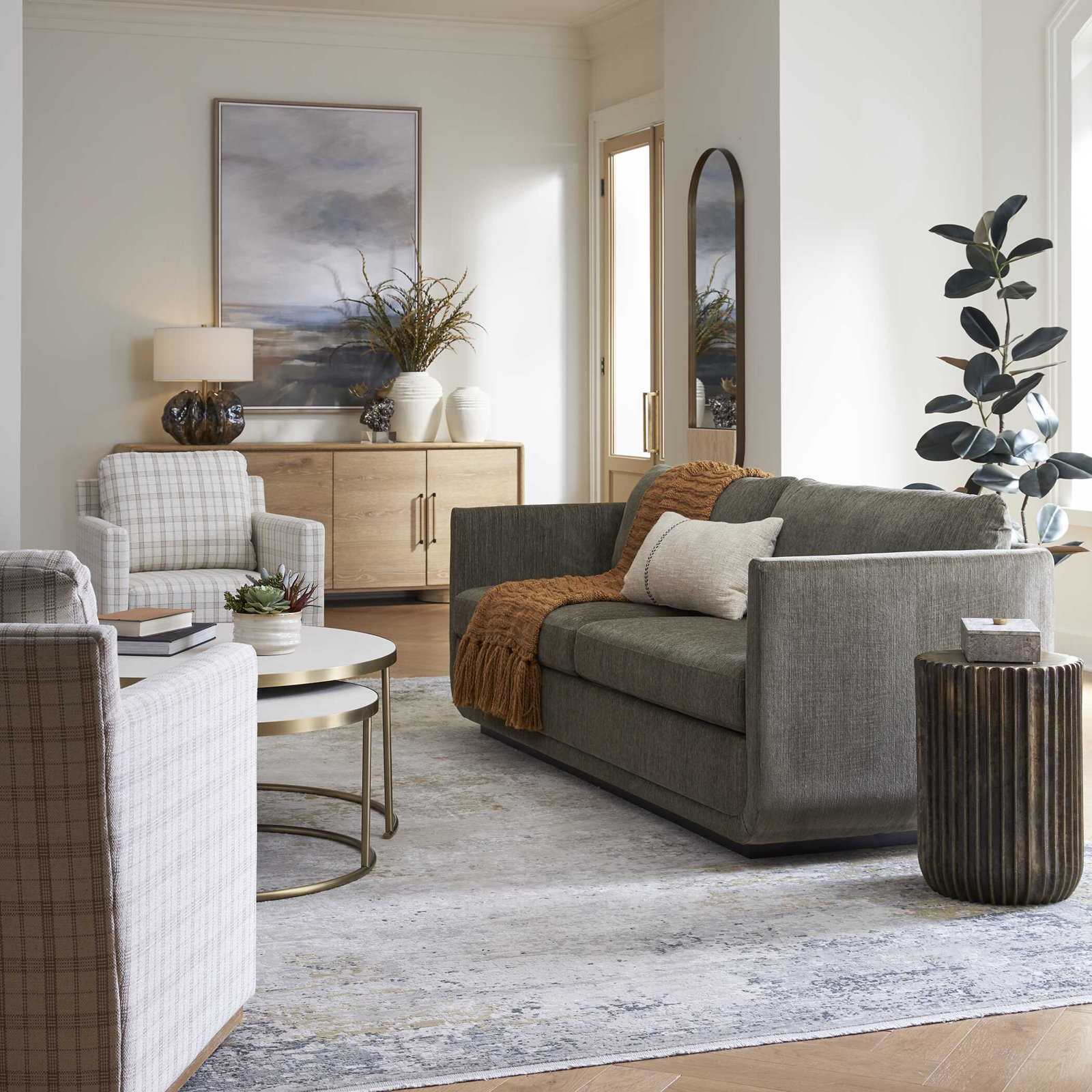 Uttermost Abound Herb Sofa, Green