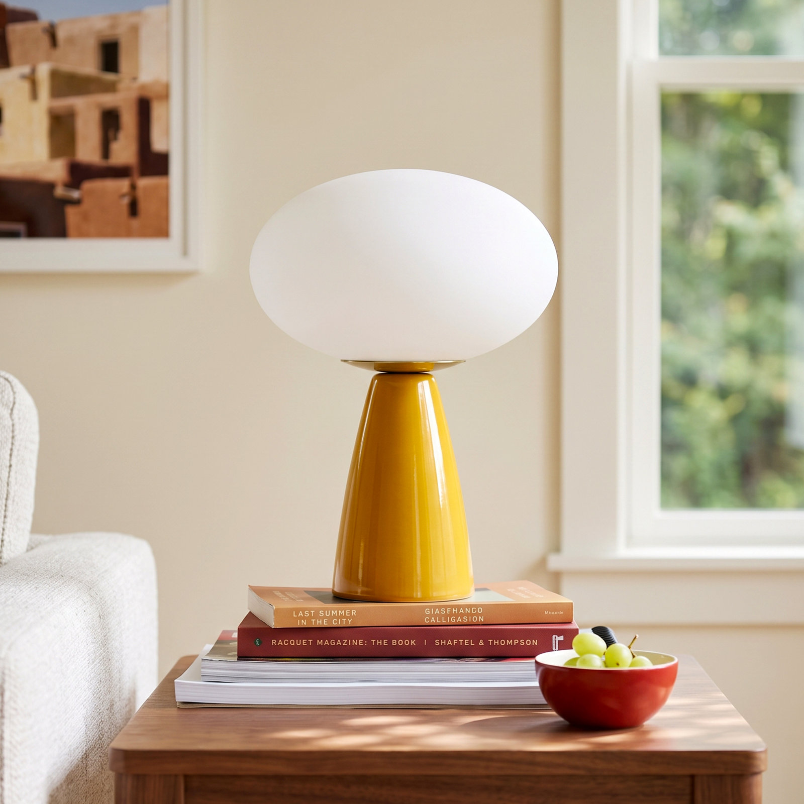 Deckard Ceramic Table Lamp, Yellow