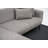 Reversible Corner Sofa, Light Grey, 99.2 x 30.3 x 32.3 Inches | 100% Beech Wood Frame, 100% Polyester Chenille Fabric | Detachable Armrests, Comfortable Seating for Living Room, Stylish & Functional Design-1055392607-1055392606